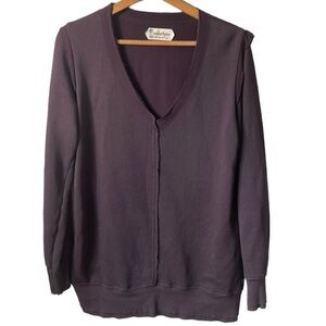 Ottod’Ame from Anthropologie Made in Italy 100% cotton raw hem burgundy sz 8